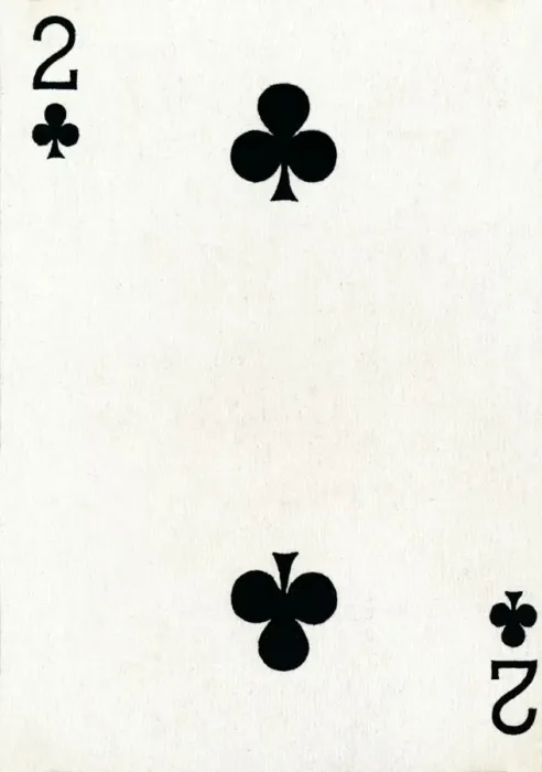 Framed Print : 2 of Clubs from a deck of Goodall & Son Ltd. playing cards, c1940 Framed Print : 2 of Clubs from a deck of Goodall & Son Ltd. playing cards, c1940