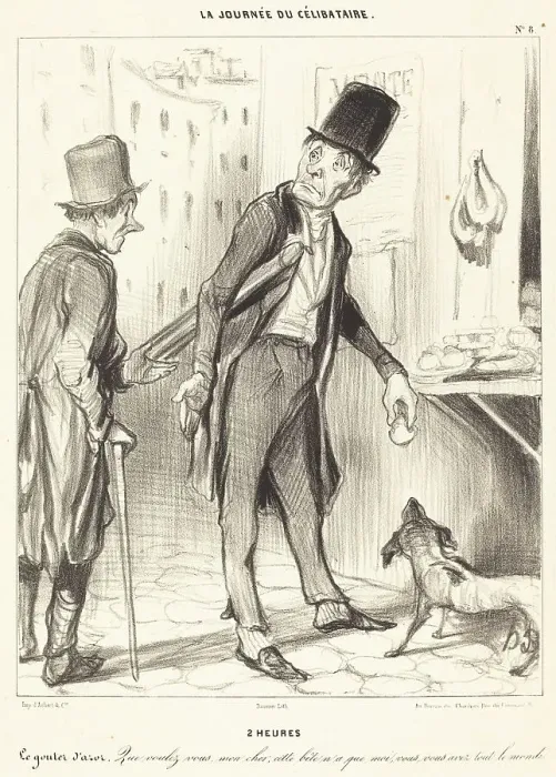 Framed Print : 2 heures, 1839. Creator: Honore Daumier Framed Print : 2 heures, 1839. Creator: Honore Daumier