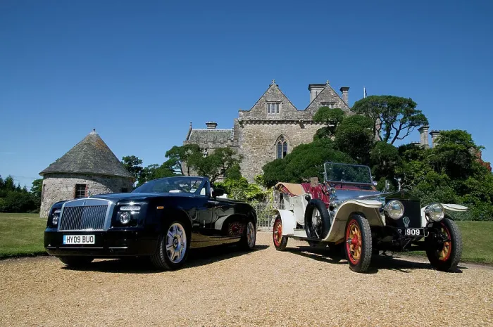 Framed Print : 2009 Rolls Royce Phantom Drophead Coupe with 1909 Rolls Royce Silver Ghost Framed Print : 2009 Rolls Royce Phantom Drophead Coupe with 1909 Rolls Royce Silver Ghost