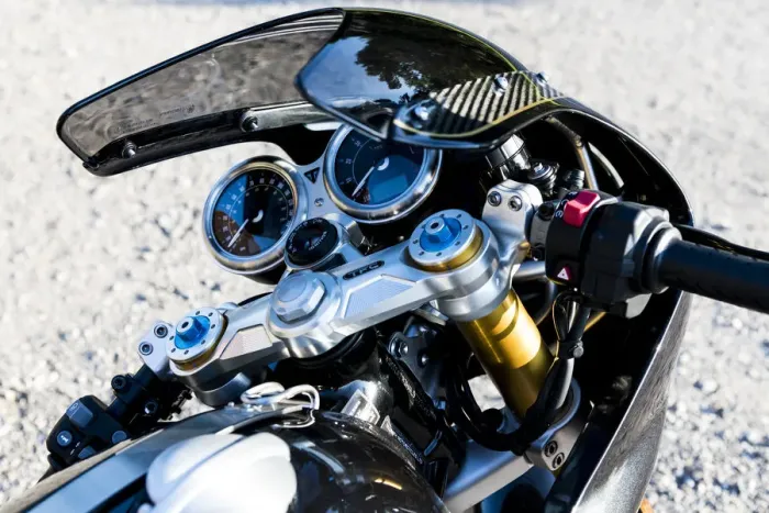 Framed Print : 2019 Triumph Thruxton TFC 1200cc. Creator: Unknown Framed Print : 2019 Triumph Thruxton TFC 1200cc. Creator: Unknown