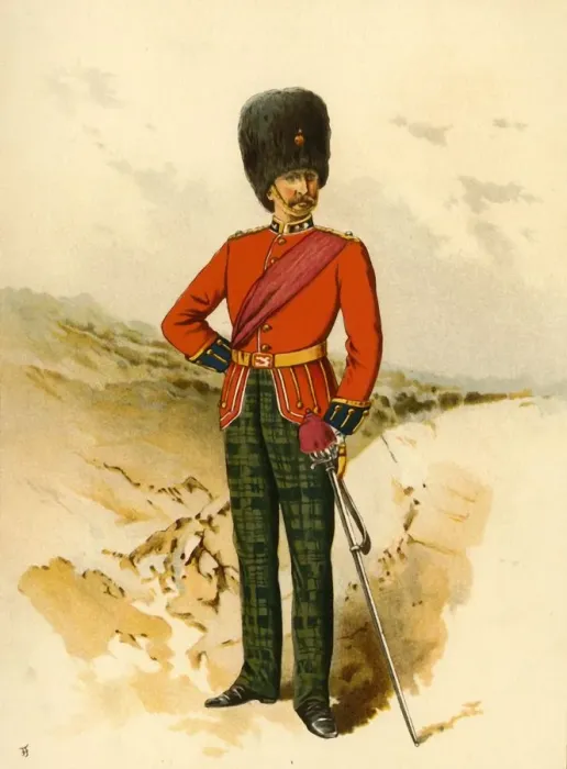 Framed Print : The 21st - Royal Scots Fusiliers, 1890. Creator: Godfrey Douglas Giles Framed Print : The 21st - Royal Scots Fusiliers, 1890. Creator: Godfrey Douglas Giles