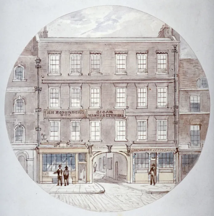 Framed Print : 22 and 23 Farringdon Street, City of London, c1855 Framed Print : 22 and 23 Farringdon Street, City of London, c1855
