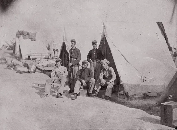 Framed Print : 22nd New York State Militia, ca. 1861. Creator: Unknown