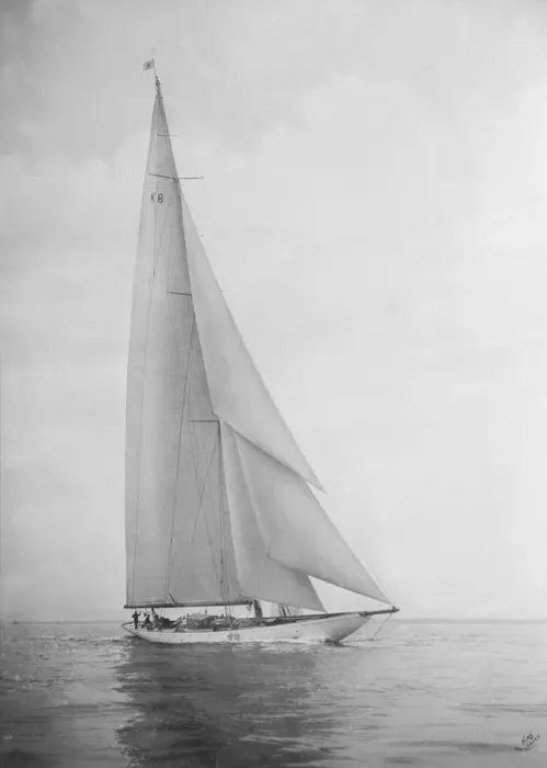 Framed Print : The 23 Metre Candida sailing close-hauled, 1935. Creator: Kirk & Sons of Cowes Framed Print : The 23 Metre Candida sailing close-hauled, 1935. Creator: Kirk & Sons of Cowes