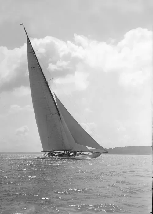 Framed Print : The 23-metre cutter Astra sailing close-hauled, 1931. Creator: Kirk & Sons of Cowes Framed Print : The 23-metre cutter Astra sailing close-hauled, 1931. Creator: Kirk & Sons of Cowes