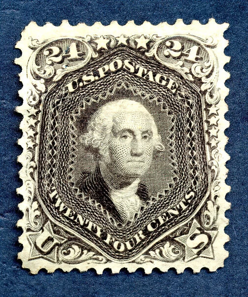 24c Washington re-issue single, 1875. Creator: National Bank Note Company