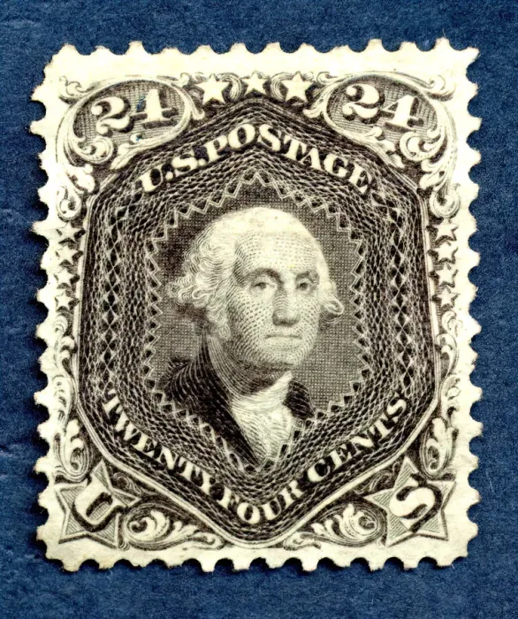Framed Print : 24c Washington re-issue single, 1875. Creator: National Bank Note Company Framed Print : 24c Washington re-issue single, 1875. Creator: National Bank Note Company