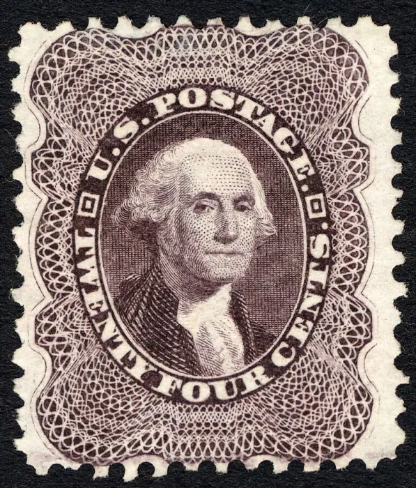 Framed Print : 24c Washington reprint single, 1875. Creator: Unknown Framed Print : 24c Washington reprint single, 1875. Creator: Unknown