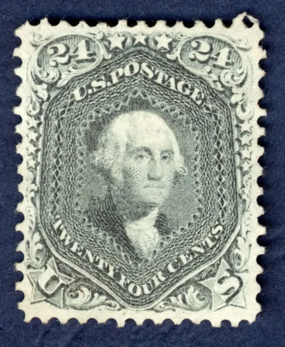Framed Print : 24c Washington single, 1862. Creator: National Bank Note Company Framed Print : 24c Washington single, 1862. Creator: National Bank Note Company