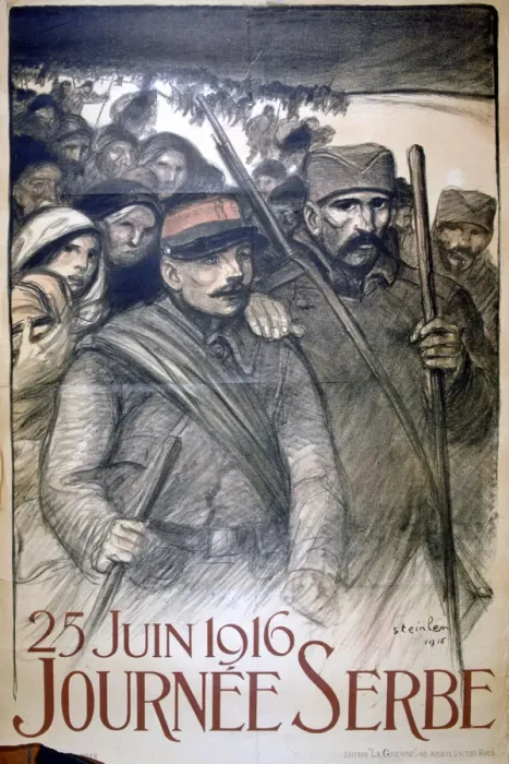 Framed Print : 25 June 1916 - Serbia Day, French World War I poster, 1916. Artist: Theophile Alexandre Steinlen Framed Print : 25 June 1916 - Serbia Day, French World War I poster, 1916. Artist: Theophile Alexandre Steinlen