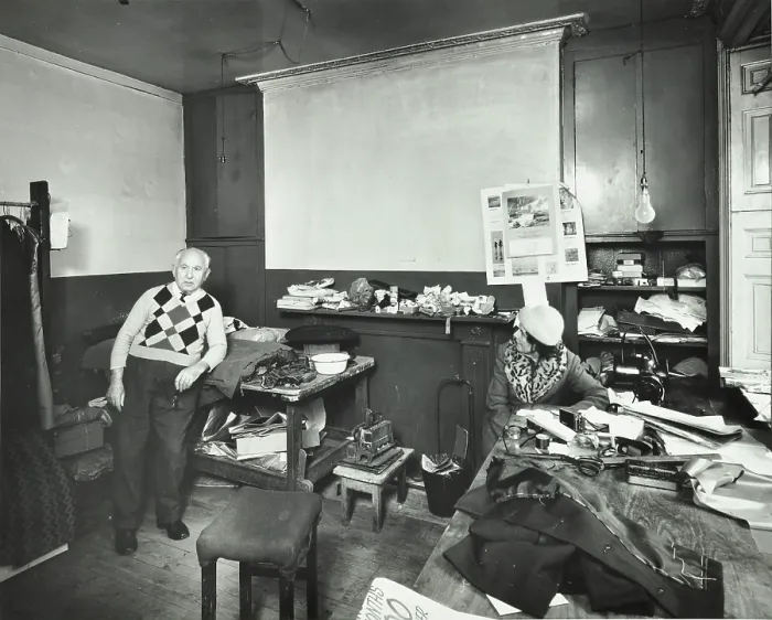 Framed Print : 29 Wardour Street, Westminster LB, London: first floor front room, tailor, 1977. Creator: Unknown Framed Print : 29 Wardour Street, Westminster LB, London: first floor front room, tailor, 1977. Creator: Unknown