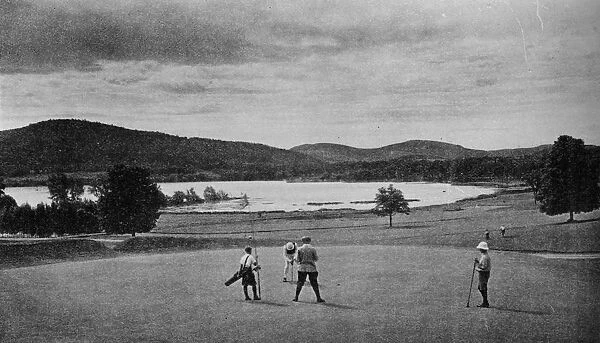 2nd green on Leatherstocking Golf Course at Coopertown, New York, 1925