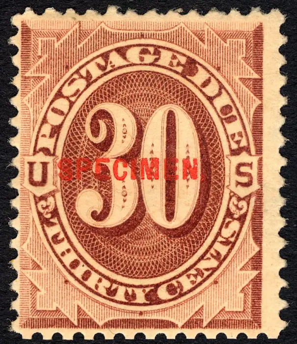 Framed Print : 30c Postage Due specimen overprint single, 1884. Creator: Unknown Framed Print : 30c Postage Due specimen overprint single, 1884. Creator: Unknown