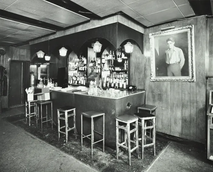 Framed Print : 31 Wardour Street, Westminster LB, London: first floor front room, bar, 1977. Creator: Unknown Framed Print : 31 Wardour Street, Westminster LB, London: first floor front room, bar, 1977. Creator: Unknown