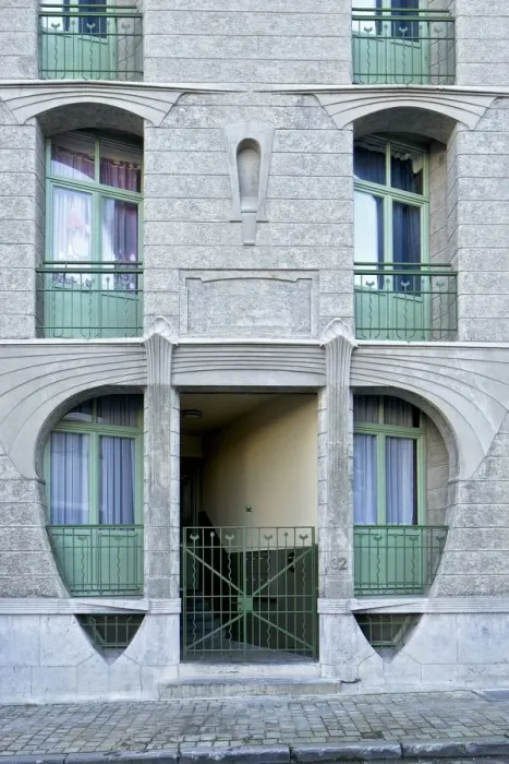 Framed Print : 32-40 Rue Marconi, Brussels, Belgium, (1901), c2014-c2017. Artist: Alan John Ainsworth