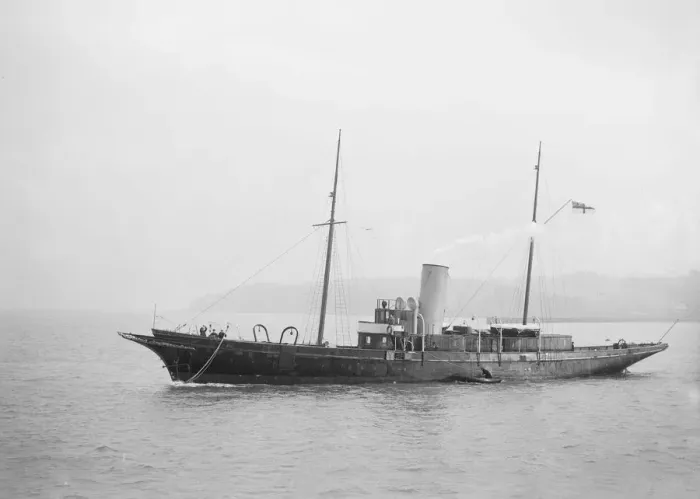 Framed Print : The 357 ton steam yacht Yarta, 1939. Creator: Kirk & Sons of Cowes Framed Print : The 357 ton steam yacht Yarta, 1939. Creator: Kirk & Sons of Cowes