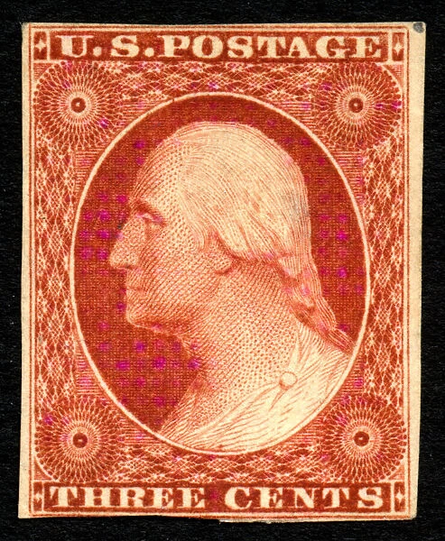 3c Washington single, 1851. Creator: Unknown