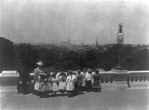3rd Division grade school pupils on field trip to U.S. Capitol, Washington, D.C. (1899?). Creator: Frances Benjamin Johnston