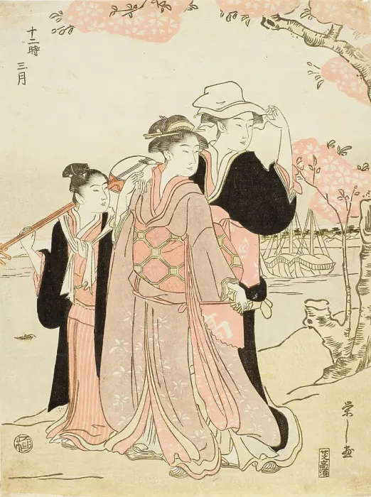 Framed Print : The 3rd Month, 1780s. Creator: Hosoda Eishi Framed Print : The 3rd Month, 1780s. Creator: Hosoda Eishi