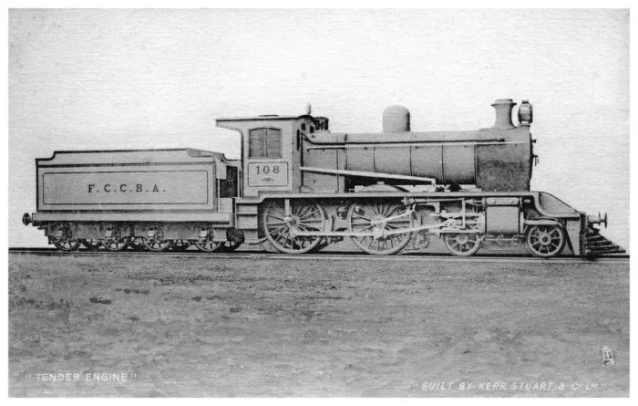 Framed Print : 4-4-0 tender engine, steam locomotive built by Kerr, Stuart and Co, early 20th century. Artist: Raphael Tuck Framed Print : 4-4-0 tender engine, steam locomotive built by Kerr, Stuart and Co, early 20th century. Artist: Raphael Tuck