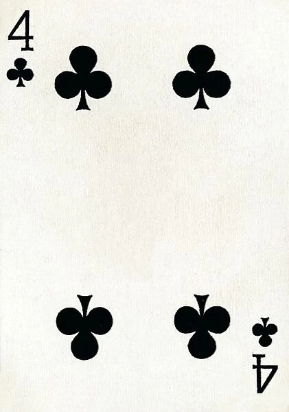4 of Clubs from a deck of Goodall & Son Ltd. playing cards, c1940