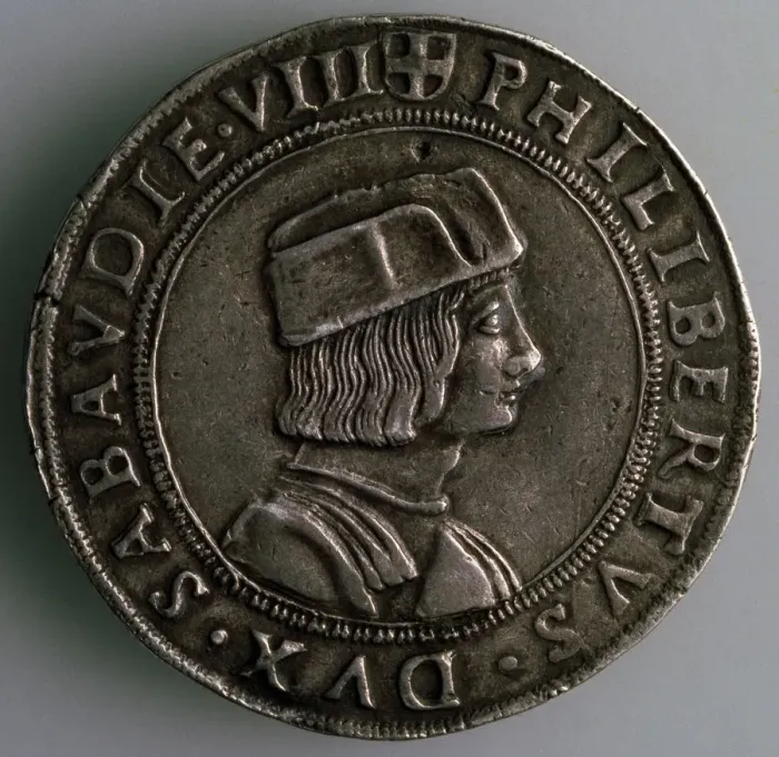 Framed Print : 4-Testoon. Duchy Savoy, Italy, (Obverse: Philibert II, Duke of Savoy), 1497-1504 Framed Print : 4-Testoon. Duchy Savoy, Italy, (Obverse: Philibert II, Duke of Savoy), 1497-1504