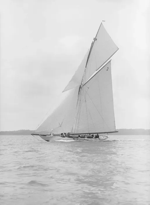 Framed Print : The 40-rater cutter Carina sailing close-hauled, 1913. Creator: Kirk & Sons of Cowes Framed Print : The 40-rater cutter Carina sailing close-hauled, 1913. Creator: Kirk & Sons of Cowes