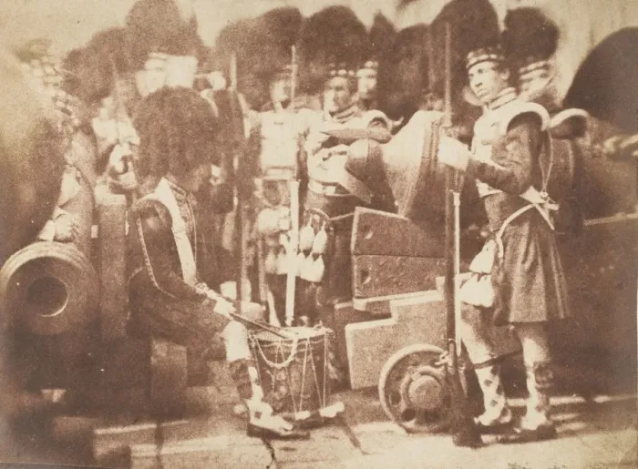 Framed Print : The 42nd Gordon Highlanders, Edinburgh Castle, 1843-47. Creators: David Octavius Hill Framed Print : The 42nd Gordon Highlanders, Edinburgh Castle, 1843-47. Creators: David Octavius Hill