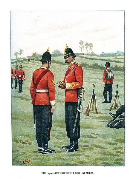 The 43rd Oxfordshire Light Infantry, c1890. Artist: Geoffrey Douglas Giles