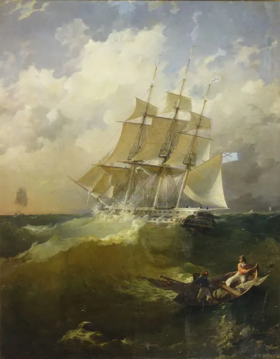 Framed Print : 44-gun frigate Aurora, 1844. Artist: Borispolets, Platon Timofeyevich (1805-1880) Framed Print : 44-gun frigate Aurora, 1844. Artist: Borispolets, Platon Timofeyevich (1805-1880)
