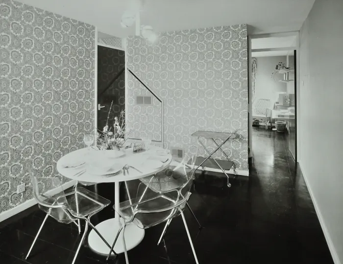 Framed Print : 45 Enfield Chase, Houghton Regis, Dunstable, Bedfordshire: dining room, 1971. Creator: Unknown Framed Print : 45 Enfield Chase, Houghton Regis, Dunstable, Bedfordshire: dining room, 1971. Creator: Unknown