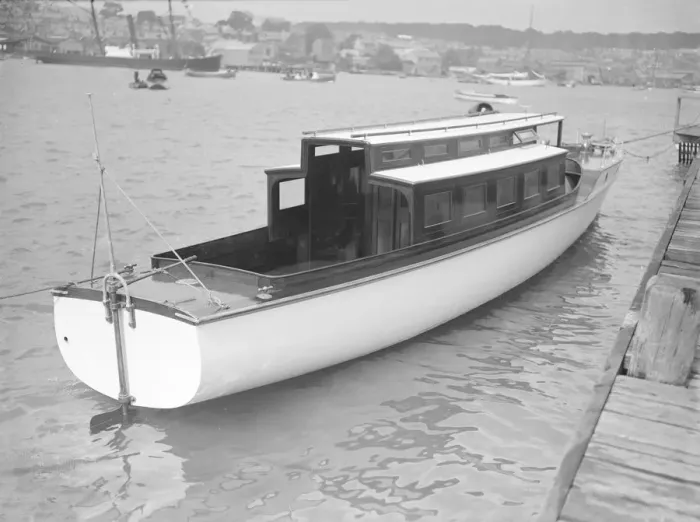 Framed Print : A 45 ft Wolseley cabin launch. Creator: Kirk & Sons of Cowes Framed Print : A 45 ft Wolseley cabin launch. Creator: Kirk & Sons of Cowes