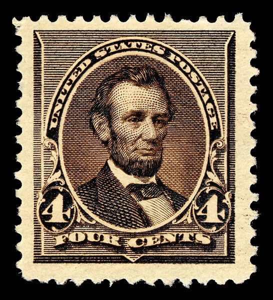 4c Abraham Lincoln single, 1890. Creator: American Bank Note Company