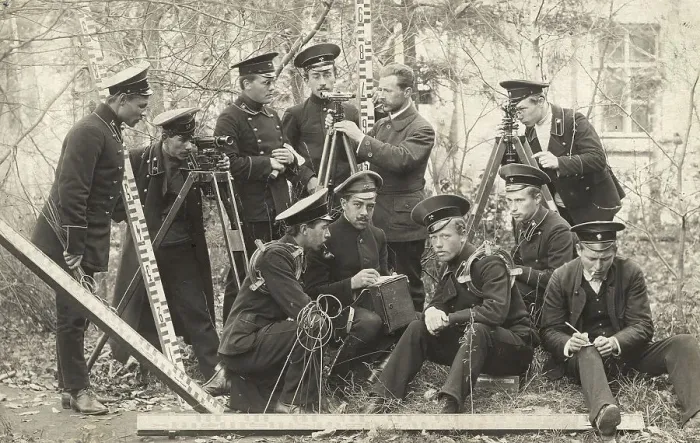 Framed Print : 4th grade students of the Irkutsk Mining School with a teacher, 1914. Creator: Unknown Framed Print : 4th grade students of the Irkutsk Mining School with a teacher, 1914. Creator: Unknown