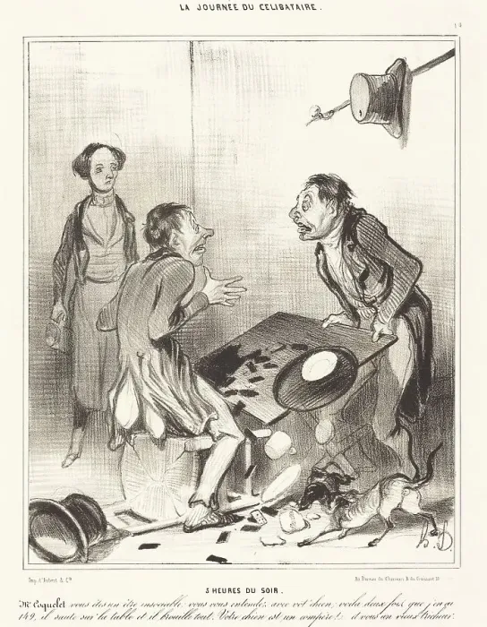 Framed Print : 5 heures du soir, 1839. Creator: Honore Daumier Framed Print : 5 heures du soir, 1839. Creator: Honore Daumier