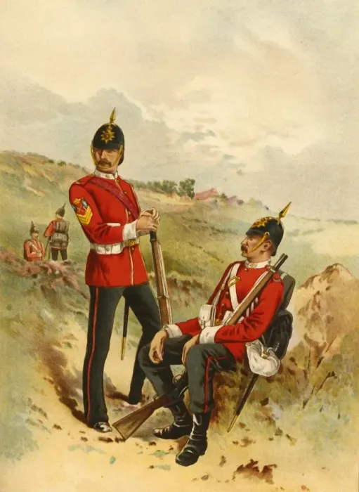 Framed Print : The 57th - Duke of Cambridges Own (Middlesex), 1890. Creator: Godfrey Douglas Giles Framed Print : The 57th - Duke of Cambridges Own (Middlesex), 1890. Creator: Godfrey Douglas Giles