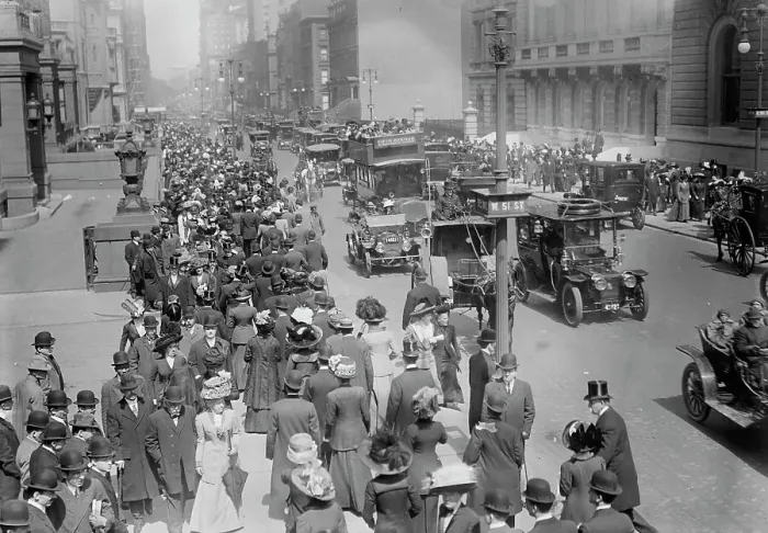 Framed Print : 5th Ave. - Easter 1911. Creator: Bain News Service Framed Print : 5th Ave. - Easter 1911. Creator: Bain News Service
