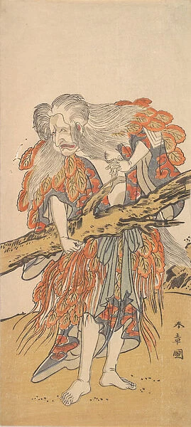 The 5th Ichikawa Danjuro in the Role of Yamauba, 12th month, 1775. Creator: Shunsho