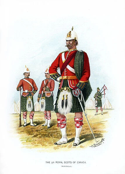 The 5th Royal Scots of Canada, Montreal, c1890. Artist: H Bunnett