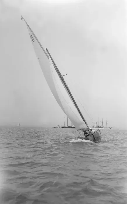 Framed Print : The 6 Metre Class The Whim helmed by C. Rivett-Carmac Esq. Creator: Kirk & Sons of Cowes Framed Print : The 6 Metre Class The Whim helmed by C. Rivett-Carmac Esq. Creator: Kirk & Sons of Cowes
