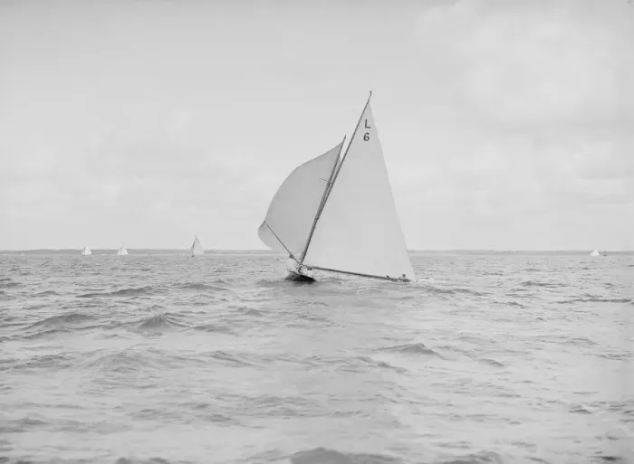 Framed Print : The 6 Metre Class The Whim running downwind, 1912 Framed Print : The 6 Metre Class The Whim running downwind, 1912