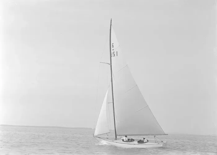 Framed Print : The 6 Metre Jeanie, 1921. Creator: Kirk & Sons of Cowes Framed Print : The 6 Metre Jeanie, 1921. Creator: Kirk & Sons of Cowes