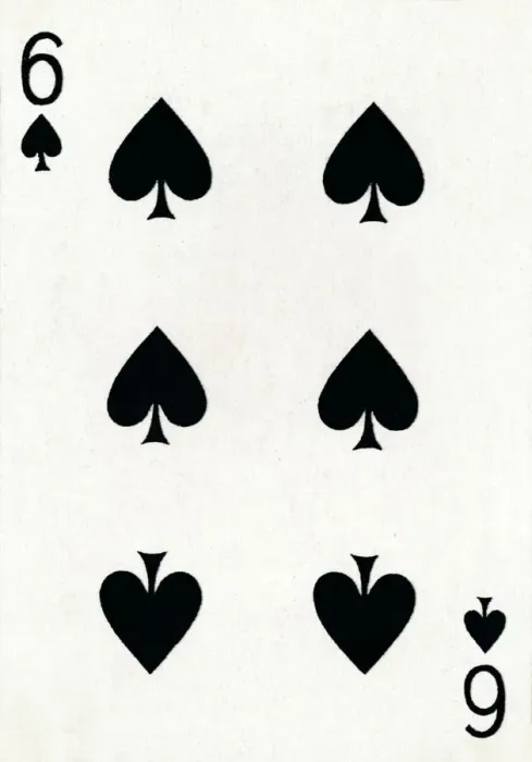 Framed Print : 6 of Spades from a deck of Goodall & Son Ltd. playing cards, c1940 Framed Print : 6 of Spades from a deck of Goodall & Son Ltd. playing cards, c1940