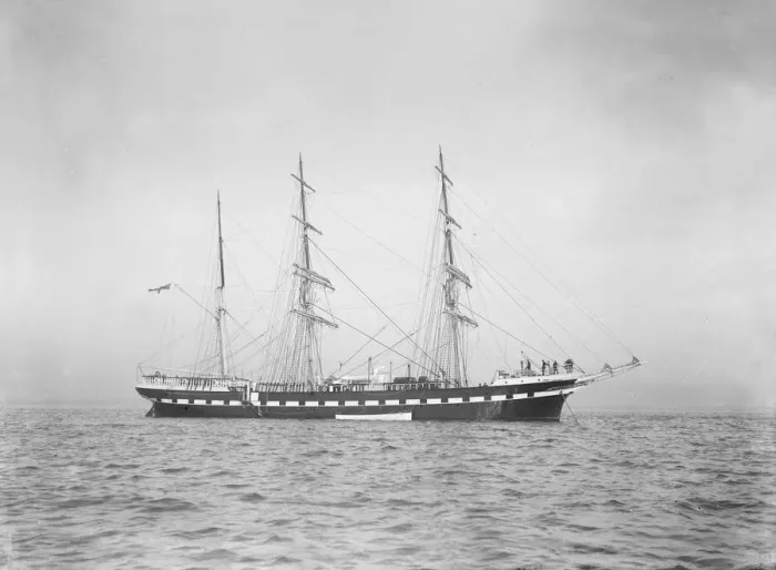Framed Print : The 611 ton auxilary barque ship Belem, 1919. Creator: Kirk & Sons of Cowes Framed Print : The 611 ton auxilary barque ship Belem, 1919. Creator: Kirk & Sons of Cowes