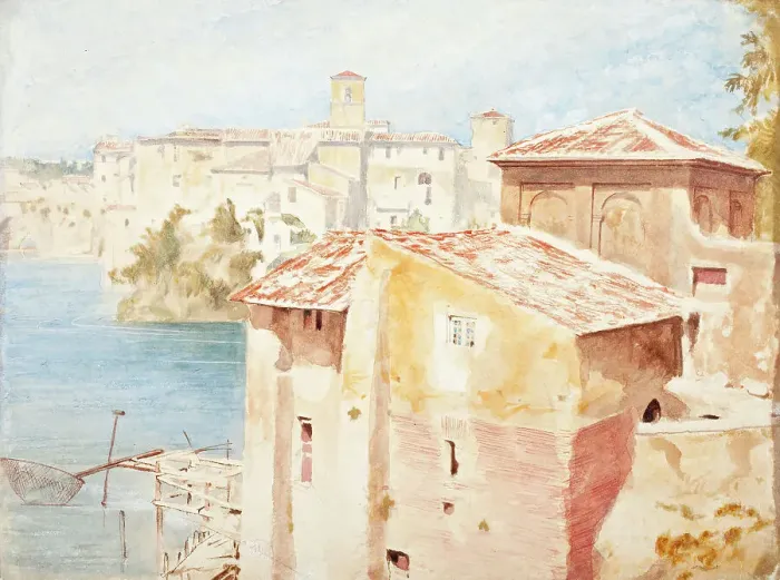 Framed Print : 65 Chaitamoni, Naples, Printed 1846 circa. Creator: Calvert Jones Framed Print : 65 Chaitamoni, Naples, Printed 1846 circa. Creator: Calvert Jones