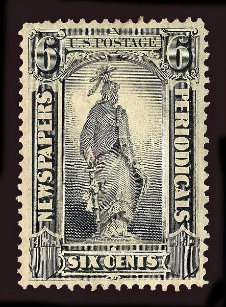 6c Statue of Freedom Newspapers and Periodicals imprint single, 1875. Creator: Unknown