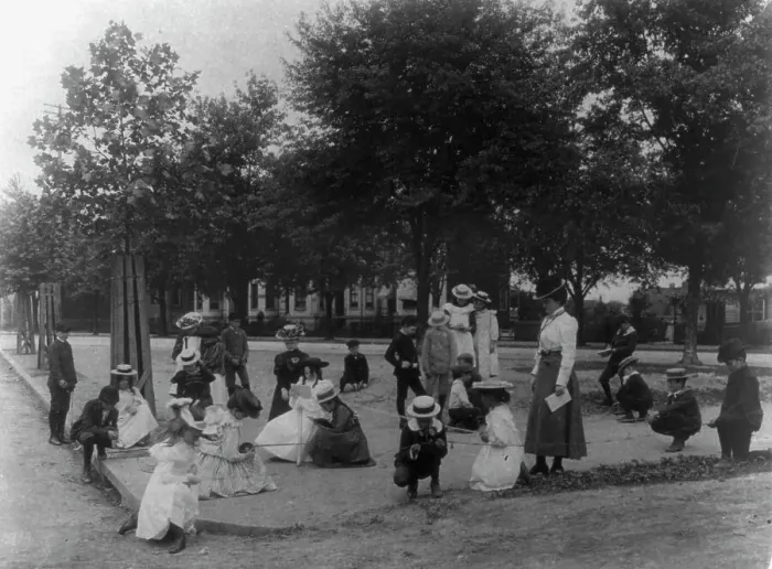 Framed Print : 6th Division mathematics class on a street paving problem, (1899?). Creator: Frances Benjamin Johnston Framed Print : 6th Division mathematics class on a street paving problem, (1899?). Creator: Frances Benjamin Johnston