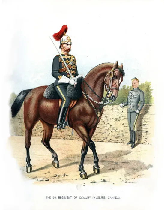 Framed Print : The 6th Regiment of Cavalry (Hussars, Canada), c1890. Artist: H Bunnett Framed Print : The 6th Regiment of Cavalry (Hussars, Canada), c1890. Artist: H Bunnett