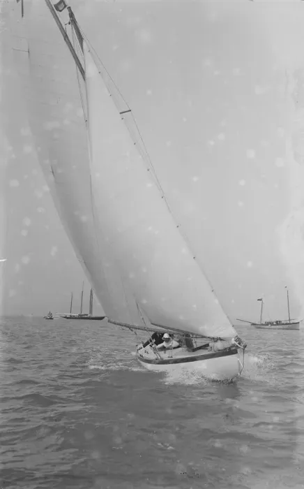 Framed Print : The 7 Metre Ginerva (K7) under sail. Creator: Kirk & Sons of Cowes Framed Print : The 7 Metre Ginerva (K7) under sail. Creator: Kirk & Sons of Cowes