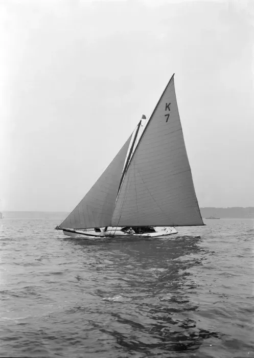 Framed Print : The 7 Metre Ginevra (K7), 1913. Creator: Kirk & Sons of Cowes Framed Print : The 7 Metre Ginevra (K7), 1913. Creator: Kirk & Sons of Cowes